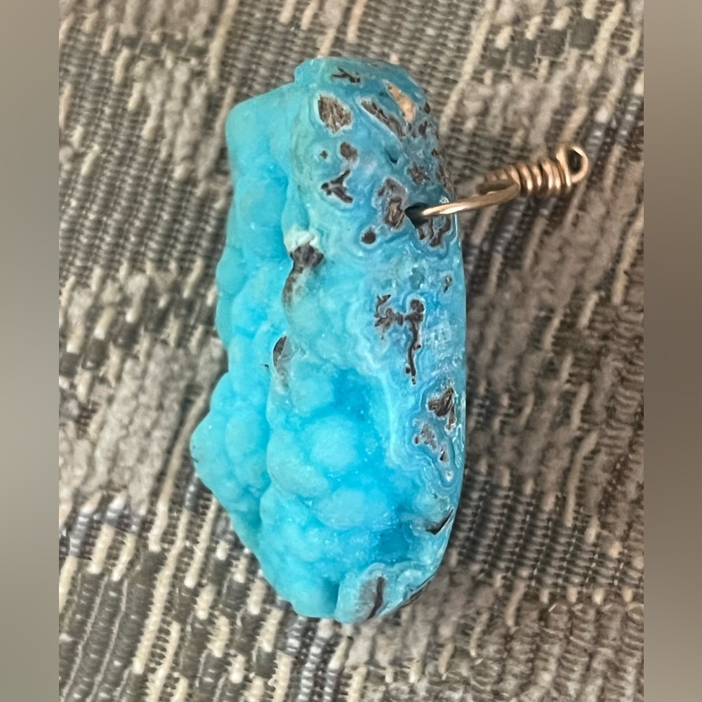 One Huge solid Turquoise pendant - Picture 5 of 7